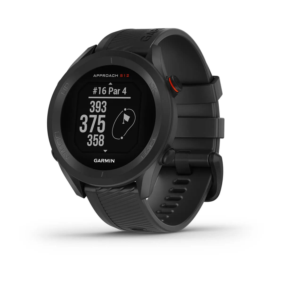 Garmin Approach S12 GPS 44mm Golf watch in Black Colour.