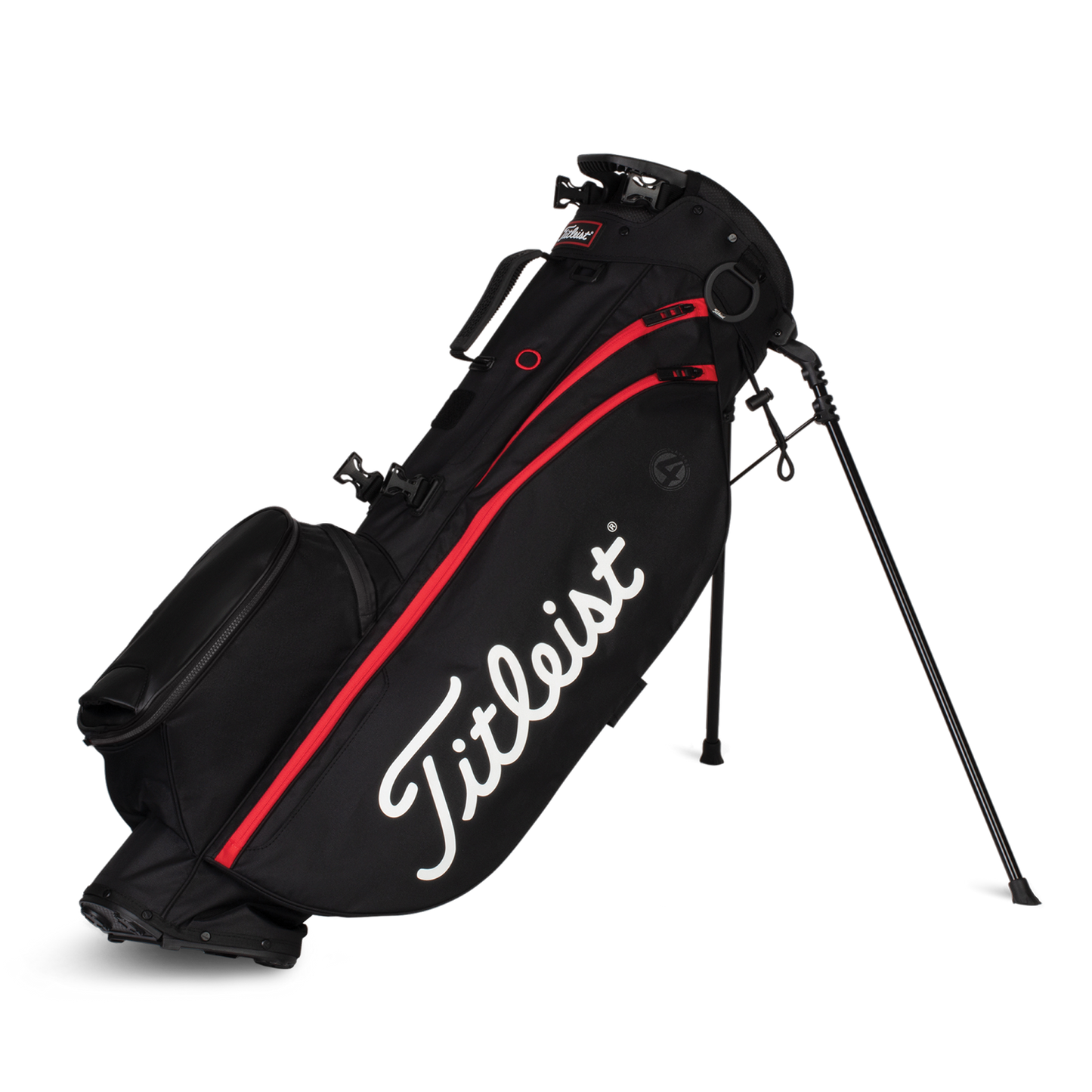 Titleist Players 4  Stand Bag Black/Red