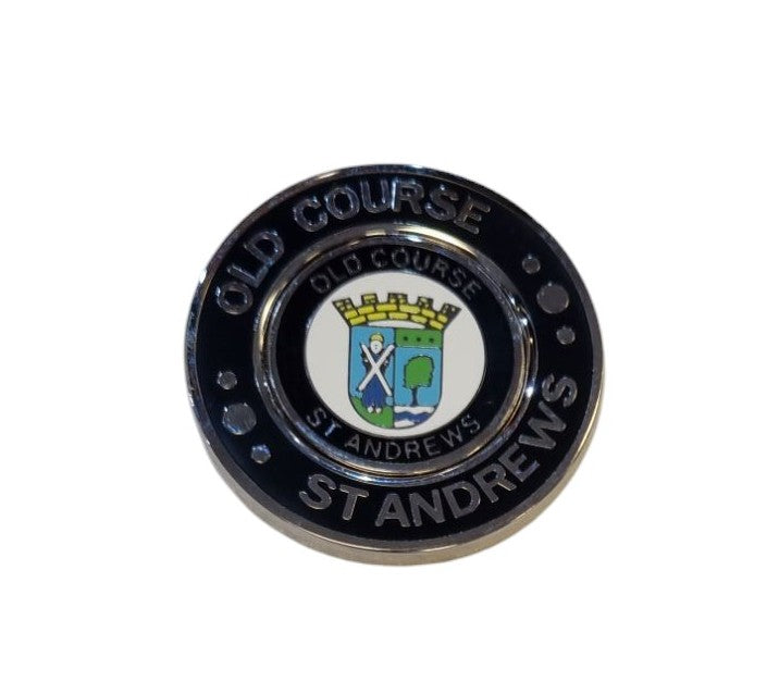 Old Course St.Andrews Metal Poker Chips With Removable Ball Marker
