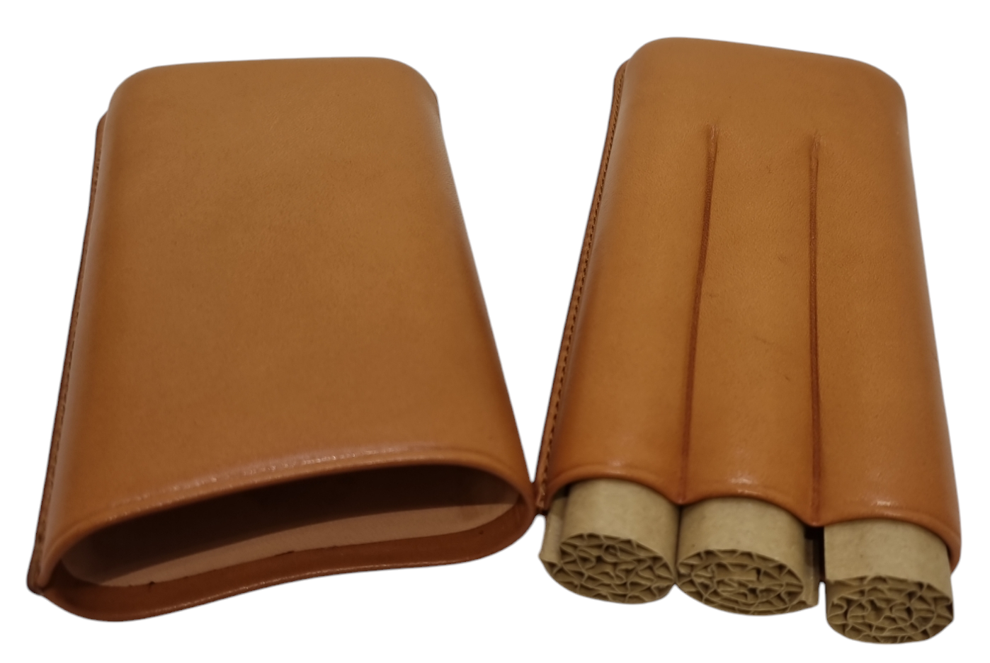 Old Course Embossed Leather Cigar Holder/case (Holds 3 Large Cigars)