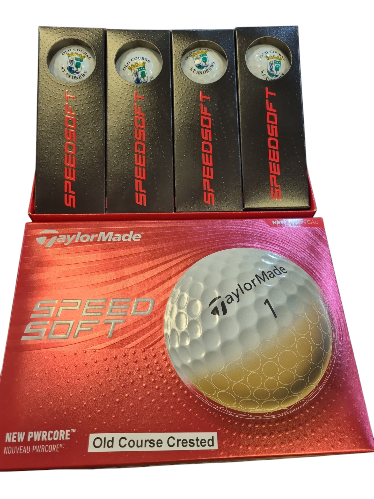 One Dozen Taylormade New Speed Soft Old Course St.Andrews Crested Golf Balls
