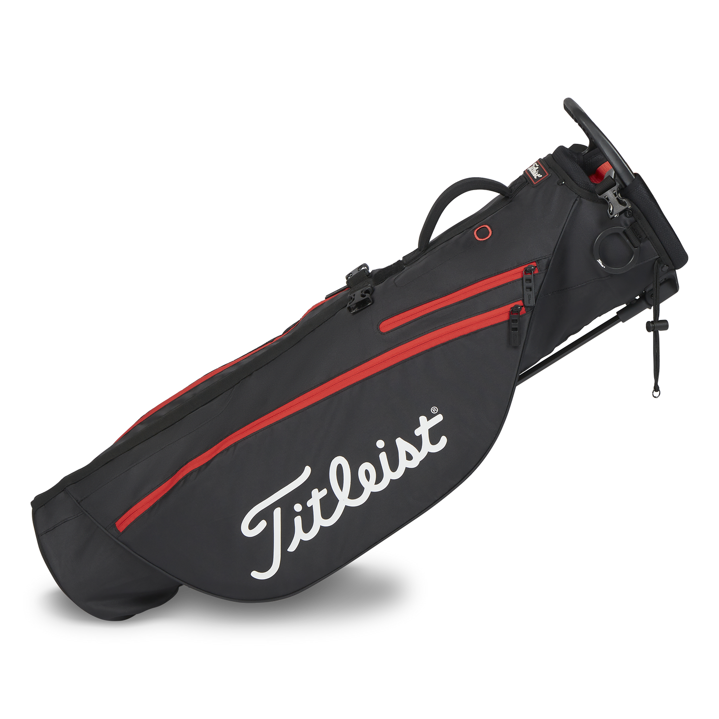 Titleist Premium Carry  Short Stand Bag Black/Black/Red