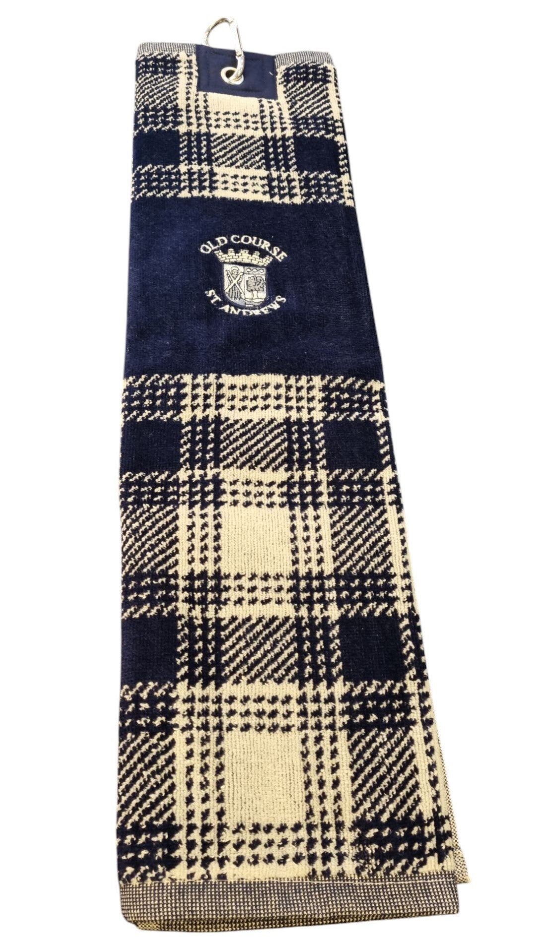 New - Old Course St.Andrews Crested Tartan Velour Golf Towels