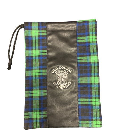 New - Checked Old Course St.Andrews Crested Shoe Bags