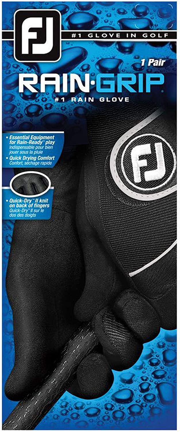 FootJoy Women's RainGrip Golf Gloves Pair (Black)