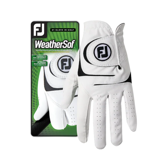 New - Footjoy Men`s WeatherSof Golf Gloves White