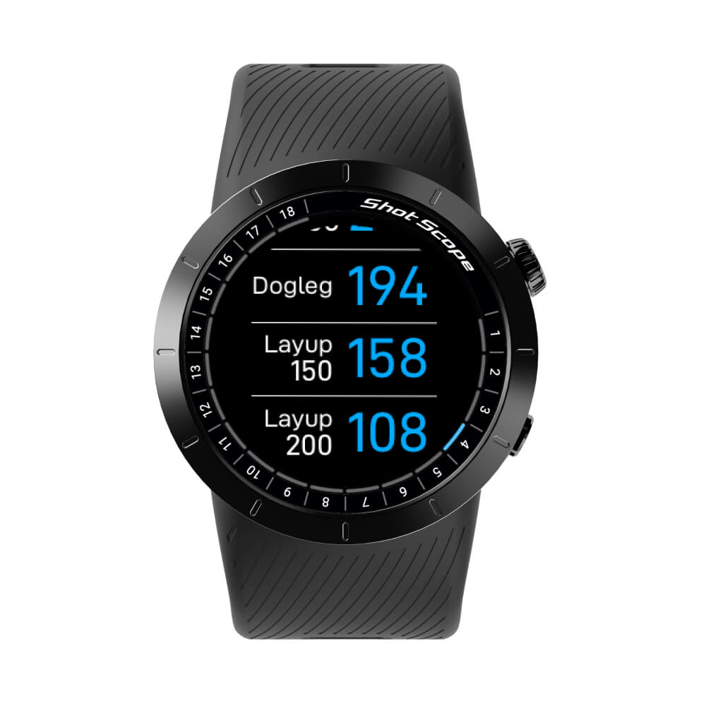 New Shot Scope X5 Stealth Premium GPS watch with automatic performance tracking