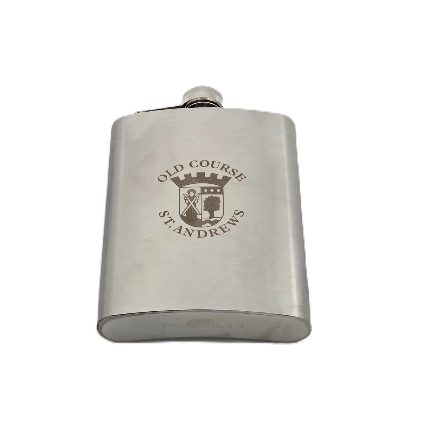 Old Course St.Andrews Crested 8oz Stainless Steel Hip Flask