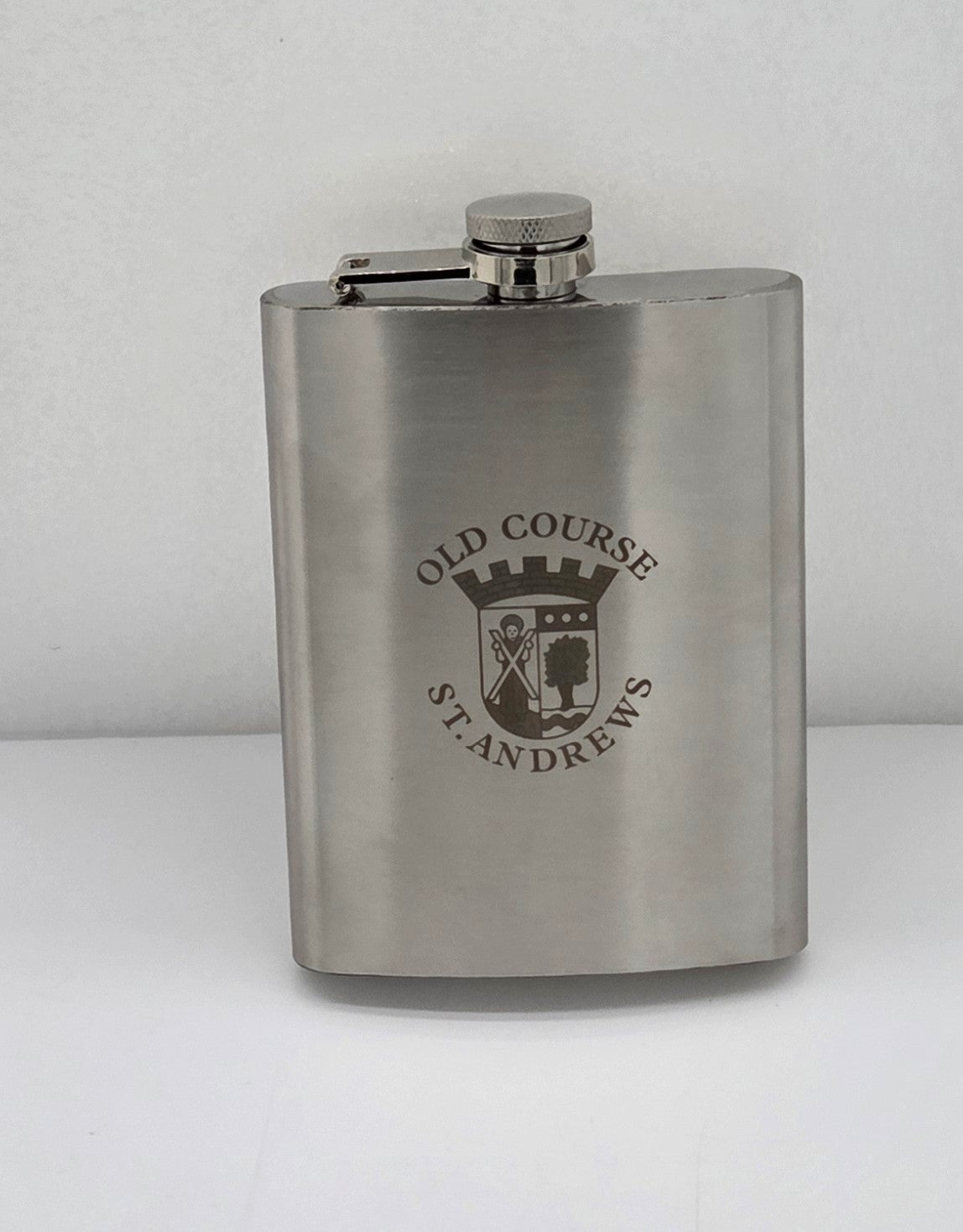 Old Course St.Andrews Crested 8oz Stainless Steel Hip Flask