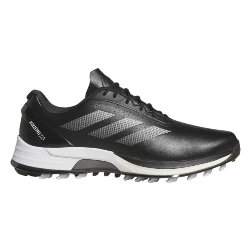 New - ADIDAS ADIZERO ZG GOLF SHOES Core Black/Silver Metallic/Lucid Lemon