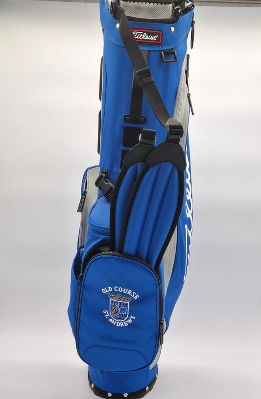 New - Titleist  Players 4 Stand Bag With Old Course St.Andrews Cresting Royal/Grey.
