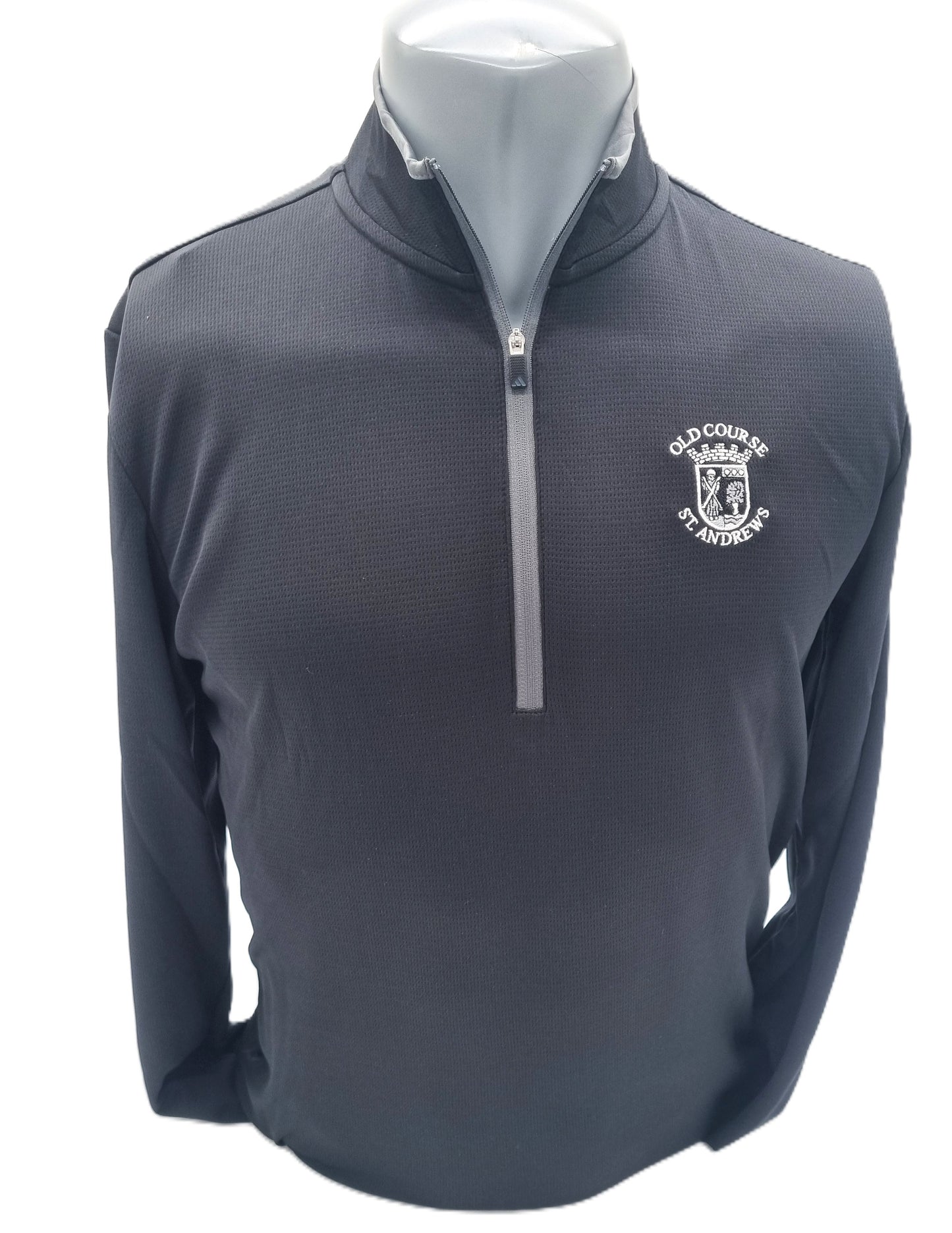 Adidas Core Lightweight 1/4 Zip Golf Pullover With Old Course St.Andrews Cresting