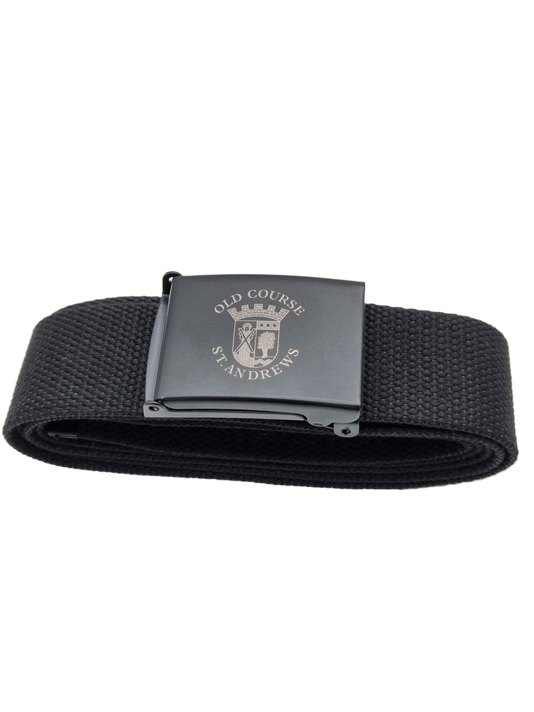 Mile High Life Cut To Fit Canvas Web Belts With Old Course St.Andrews Cresting Size Up to 52"