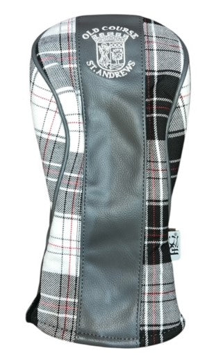 New - PRG Old course St.Andrews crested Menzies Tartan Wood Covers.