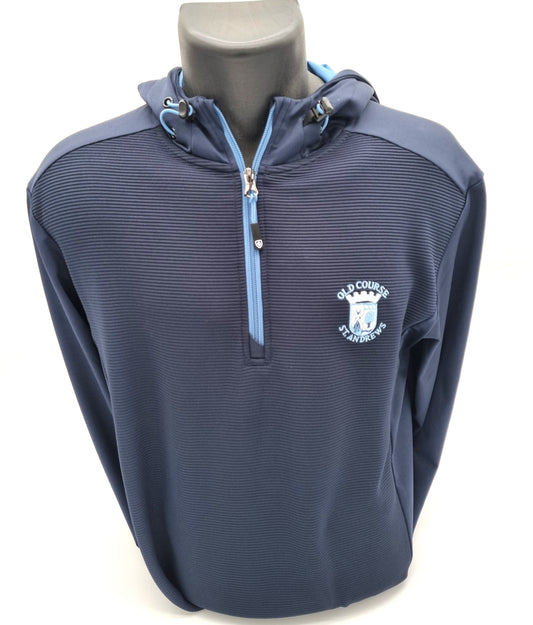 New - Island Green Old Course St.Andrews Navy Technical Hoody.