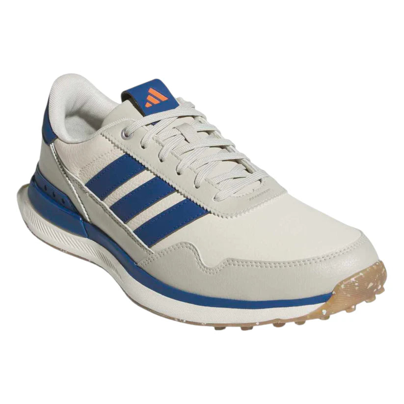 New - ADIDAS S2G 26 LEATHER SPIKELESS GOLF SHOES Chalk White/Dusky Petrol/Alumina