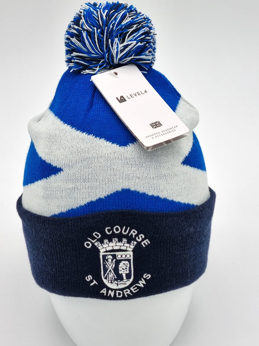 New Level4 Old Course St.Andrews Crested Saltire Beanie