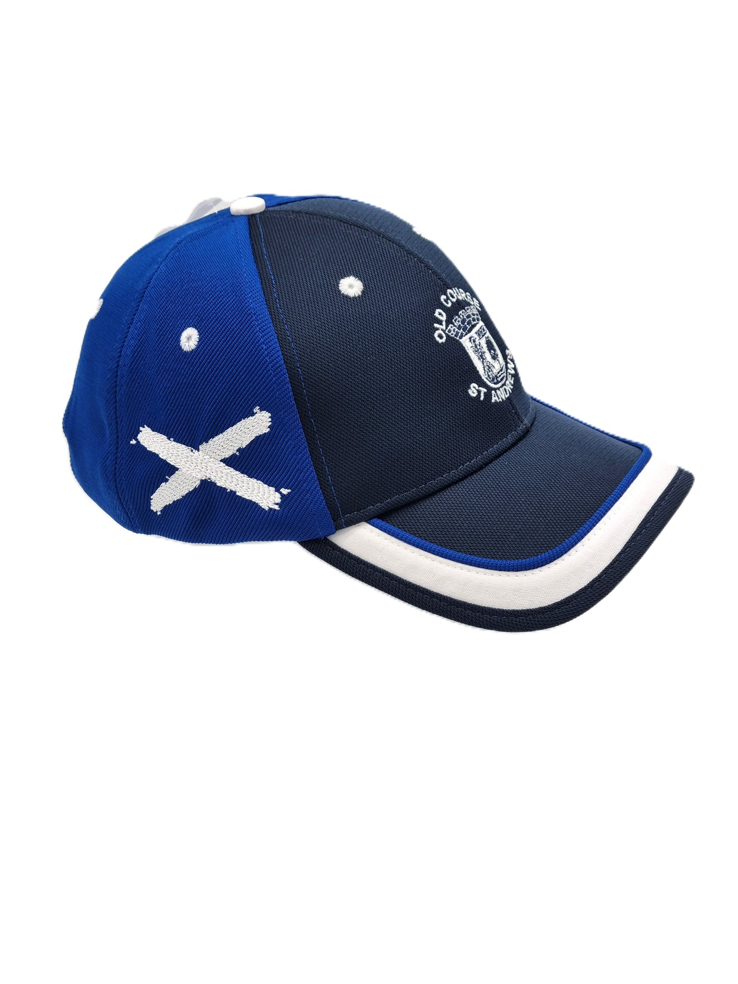 New - Saltire Cap With Old Course St.Andrews Cresting On Front