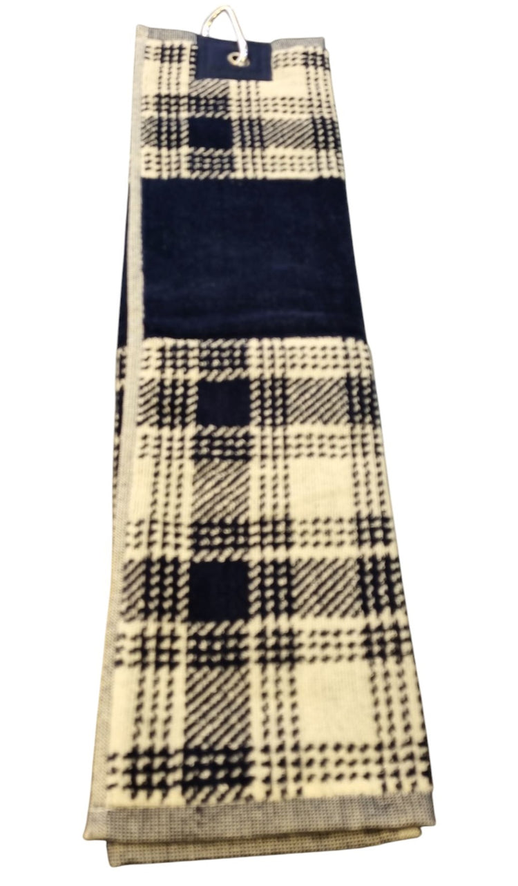 New - Old Course St.Andrews Crested Tartan Velour Golf Towels