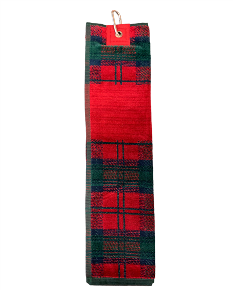 New - Old Course St.Andrews Crested Tartan Velour Golf Towels
