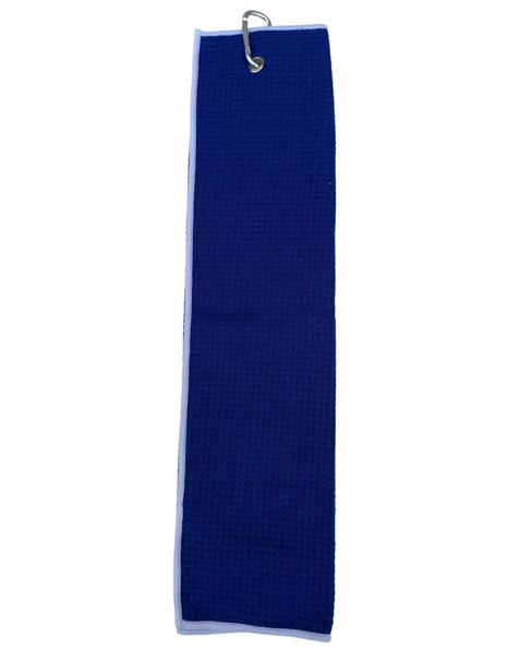 Old Course St.Andrews Crested Tri-Fold Golf Towel Royal Blue